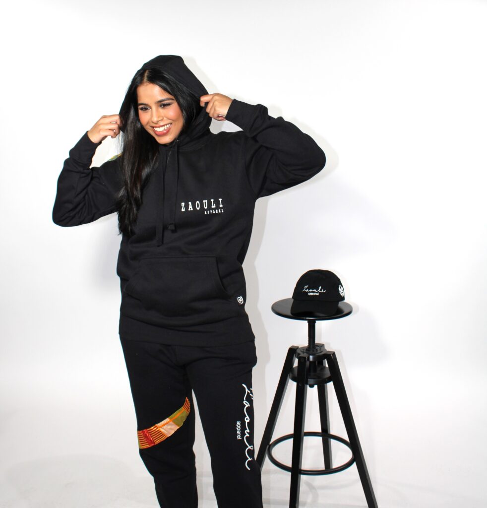 BLACK MONOGRAM HOODIE