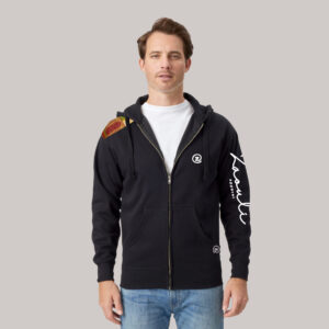 SIGNATURE BLACK ZIP HOODIE